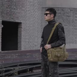 14 Inch Laptop Shoulder Bag Men Sports Bags Man Military Tactical Single Backpack Men's A4 Document Molle Messenger Shoulder Bag
