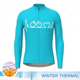 Men Cycling Jersey Long Sleeves Winter Fleece Cycling Clothing MTB Bike Shirts Uniform Warm Bicycle Jacket Maillot Ropa Ciclismo