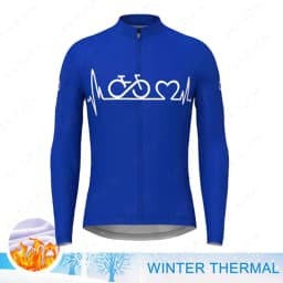 Men Cycling Jersey Long Sleeves Winter Fleece Cycling Clothing MTB Bike Shirts Uniform Warm Bicycle Jacket Maillot Ropa Ciclismo