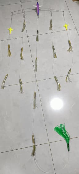 Fishing Spreader Bar, Marlin Tuna, Teaser Bird, 36', Titanium Nickel Alloy, Splashba, 9' Premium Lure, Direct Install