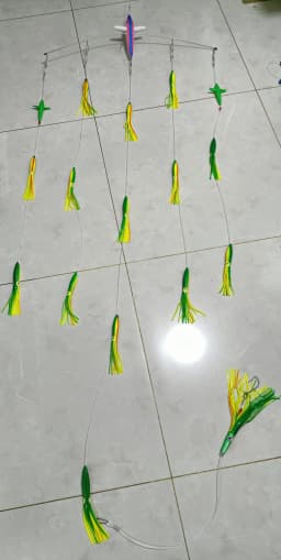 Fishing Spreader Bar, Marlin Tuna, Teaser Bird, 36', Titanium Nickel Alloy, Splashba, 9' Premium Lure, Direct Install