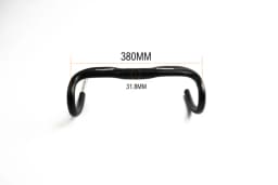 Ardently Aluminium Bicycle TT Bar Bicycle Bullhorn Handlebar Fixed Gear Bike Drop Bar 31.8mm *380/400mm Cycling Flared Bent Bars