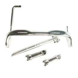 Ardently Aluminium Bicycle TT Bar Bicycle Bullhorn Handlebar Fixed Gear Bike Drop Bar 31.8mm *380/400mm Cycling Flared Bent Bars