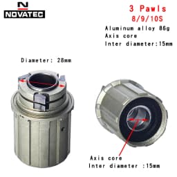 NOVATEC-Aluminum Alloy Cassette Body, Rear Hub Freehub Wheel, XD, XDR, AL7075, 4 Pairs, 11, 12Speed, D792SB, D772SB, D412SB