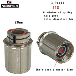 NOVATEC-Aluminum Alloy Cassette Body, Rear Hub Freehub Wheel, XD, XDR, AL7075, 4 Pairs, 11, 12Speed, D792SB, D772SB, D412SB