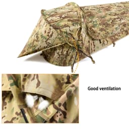 Military Hideaway Bivy Tent Lightweight Waterproof Camping Compact Single-Pole Tent for Backpacking Hiking