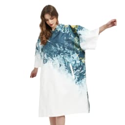 Nu-June Quick Dry Microfiber changing poncho Beach Hooded Robe Swimming Towels Sunscreen Outdoor Adult Bath Towel Surf Swimsuit