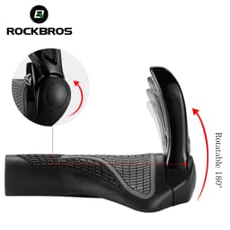 ROCKBROS MTB Bicycle Grips Bike Handlebar Horns Shofar Vice Handlebar Grips Shockproof Bike Grips Cycling Rubber Grips