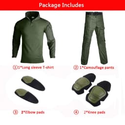 HAN WILD Outdoor Climbing Uniform Camouflage Suit Tactical Shirt Combat Pants Airsoft Paintball Equipment Clothes Plus 8XL