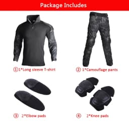 HAN WILD Outdoor Climbing Uniform Camouflage Suit Tactical Shirt Combat Pants Airsoft Paintball Equipment Clothes Plus 8XL