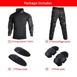HAN WILD Outdoor Climbing Uniform Camouflage Suit Tactical Shirt Combat Pants Airsoft Paintball Equipment Clothes Plus 8XL