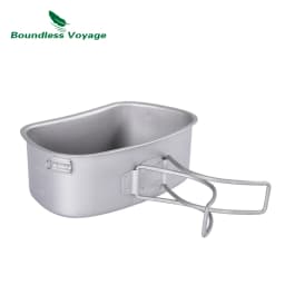 Boundless Voyage Outdoor Military Canteen Bottle Camping Hiking Water Cups Titanium Cookware 1100ml Bottle 750ml Pot 400ml Bowl