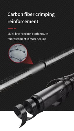 AONIJIE E4204 Lightweight Folding Trekking Poles Carbon Fiber Walking Stick Drawstring Fixed for Hiking Running Mountaineering