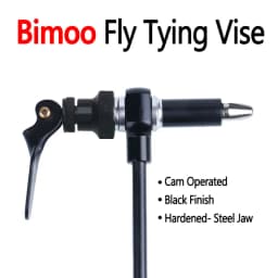 Bimoo 360°Rotation C-Clamp Fly Tying Vise W/ Hardened Steel Jaws 200D Thread Kit Bobbin Holder Threader Fly Tying Tool Kit
