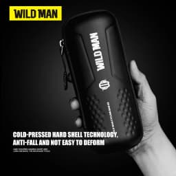 WILD MAN E3 Bicycle Bottle Cage Tool Case PU Hard Shell Zipper Storage Pouch Mesh Organizer Cycling Repair Bag Case Only