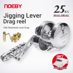 NOEBY Slow Jigging Reel CNC Metal Body High Speed Gear Ratio Max Drag 25kg Boat Saltwater Fishing Reel