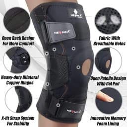 Hinged Knee Brace Support for Men and Women Knee Pain Arthritis ACL Meniscus Tear Injury Recovery Knee Pad Compression Sleeve