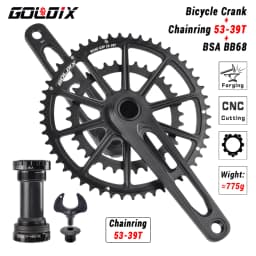GOLDIX Ultralight ROAD Cranks Arms Bicycle Crankset BSA BB92 Gravel ROAD MTB Crank 170/175mm Chainring Crown 50-34T for Sram xx1