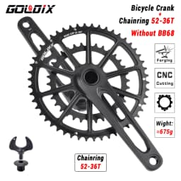 GOLDIX Ultralight ROAD Cranks Arms Bicycle Crankset BSA BB92 Gravel ROAD MTB Crank 170/175mm Chainring Crown 50-34T for Sram xx1