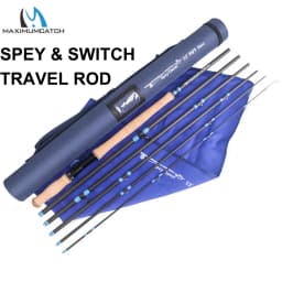 Maximumcatch 10'6''-11ft 5-7wt Switch 5-6pc Travel Fly Fishing Rod with Changable Fighting Butts