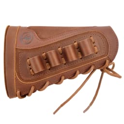12Gauge leather Shotgun Buttstock Recoil Cheek Rest Pad For Lefty Hunter Or Righty Hunter