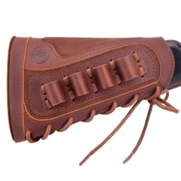 12Gauge leather Shotgun Buttstock Recoil Cheek Rest Pad For Lefty Hunter Or Righty Hunter