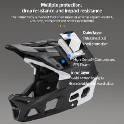 Professional Road Bicycle Helmet Safety Full Face Cycling Mtb Integrated Light Bike Helmet Man CE Certified Motorcycle Helmet