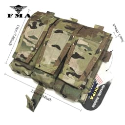 FMA M4 5.56 Triad Magazine Pouch MC Airsoft Tactical Mag Pouch for Tactical Vest AVS JPC Vest Molle Front Panel