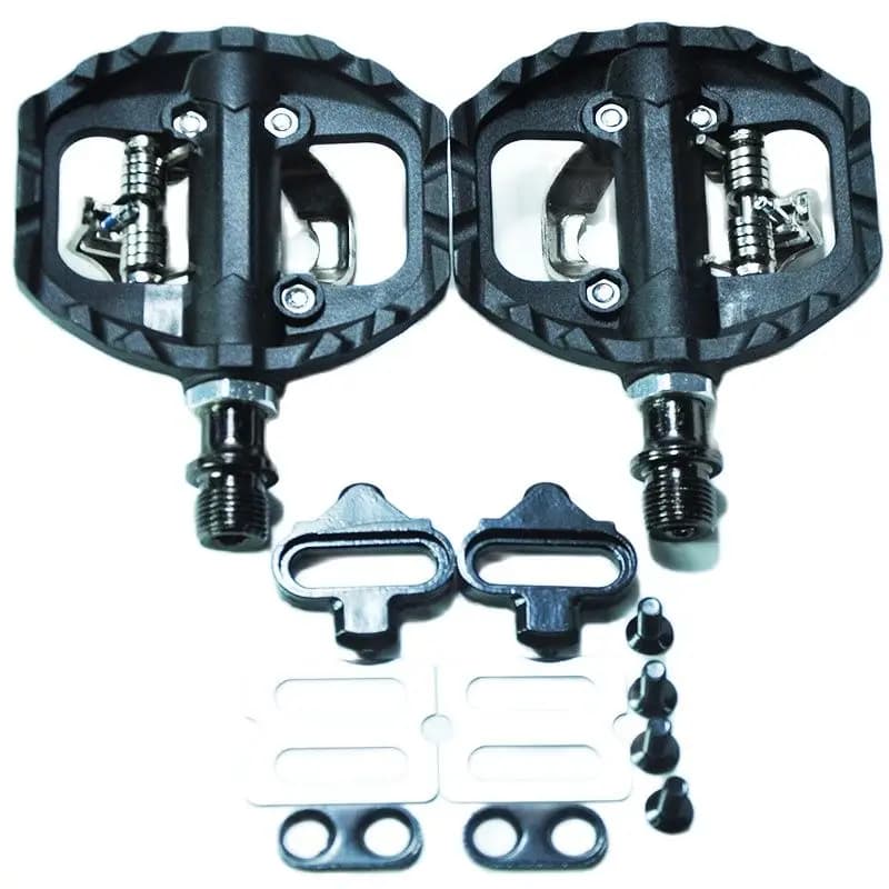 NEW SYUN-LP Black Nylon DU+Bearing MTB Mountain XC Clipless Bike SPD Bicycle Cycling Pedals Inc Cleats Pedal Bicycle Parts