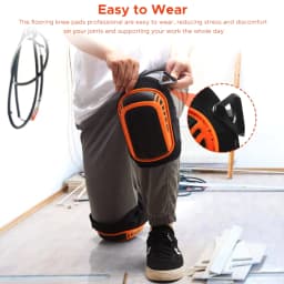 1Pair Work Knee Pads Construction Gel Knee Pads Heavy Duty Comfortable Anti-slip Foam Knee Pads for Cleaning Flooring and Garden