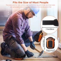 1Pair Work Knee Pads Construction Gel Knee Pads Heavy Duty Comfortable Anti-slip Foam Knee Pads for Cleaning Flooring and Garden