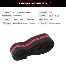 Vigor-Elastic Weightlifting Knee Wrap Bandages, Power Gear, Gym Fitness, Weight Lifting Compression