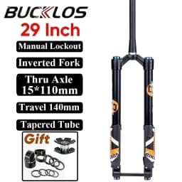 BUCKLOS 27.5/29 Inch Bike Boost Fork 15*110mm Travel 180mm MTB Air Fork Dual Crown Downhill Bike Suspension Fork Bicycle Parts
