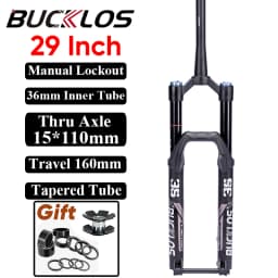 BUCKLOS 27.5/29 Inch Bike Boost Fork 15*110mm Travel 180mm MTB Air Fork Dual Crown Downhill Bike Suspension Fork Bicycle Parts