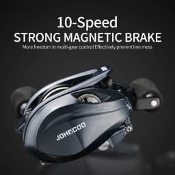 Baitcasting Reel Metal Body 15KG Max Drag 7+1 Bearings Aluminum Frame Freshwater Saltwater Fishing Reel