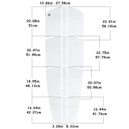 AQUBONA SUP Deck Traction Pad 12 Piece Tail Pads for Stand Up Paddleboard Longboard Surfboard Premium Performance EVA