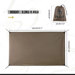 OneTigris Outdoor Tent Footprints Camping Mat 200x120cm 2-Person Waterproof Ground Cover/Tarp/Sheet/Mat High Quality Groundsheet