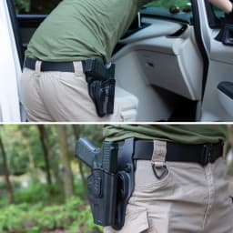 Fit G19 19X 23 32 44 45 (Gen 3-5),Not Fit G23 Gen5,Duty Holster Compatible,Level II Retention Outside Waistband,Right Hand