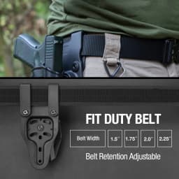 Fit G19 19X 23 32 44 45 (Gen 3-5),Not Fit G23 Gen5,Duty Holster Compatible,Level II Retention Outside Waistband,Right Hand
