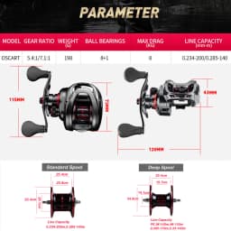 Bait Casting Fishing Reel 7.1:1 5.4:1 Saltwater Baitcasting reel and Baitcaster 9BB Casting Reel Multiplier Coil Fishing Gear
