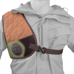 Righty Hunter Leather Protective Shirt Vest for Shotgun Rifle, Recoil Reducer Padding Vest Field Shield with Adjustable Straps