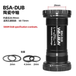 Walgun Bicycle Bottom Bracket BSA Thread Kit Road MTB Bike Frame 68/73 for Axis 24/22 and 29/30mm for Shiman SRM GXP Crankset