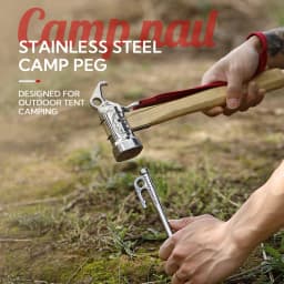 Campingmoon R30-8 Outdoor Camping Pile Nail Camping Accessories 8-Piece Stainless Steel Camp Nail Set