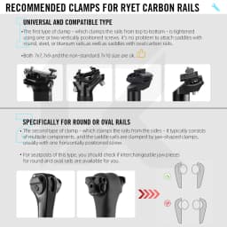 RYET Carbon Fiber 3D Printed Bike Saddle Super Light Road MTB Mountain Racing Seating Bicycle Seat Cushion Cycling Accessories