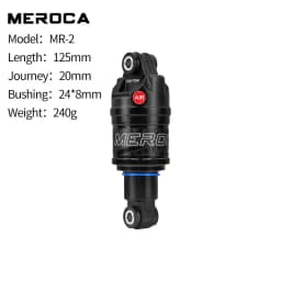 MEROCA Bicycle Air Shock Absorber 125mm/150mm/165mm/190mm Length Adjustable Air Pressure Mountain Bike Air Shock Rear Shock