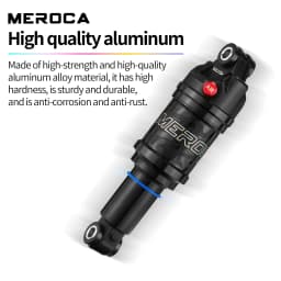 MEROCA Bicycle Air Shock Absorber 125mm/150mm/165mm/190mm Length Adjustable Air Pressure Mountain Bike Air Shock Rear Shock