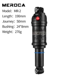 MEROCA Bicycle Air Shock Absorber 125mm/150mm/165mm/190mm Length Adjustable Air Pressure Mountain Bike Air Shock Rear Shock
