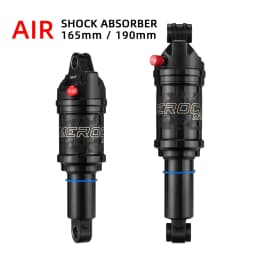 MEROCA Bicycle Air Shock Absorber 125mm/150mm/165mm/190mm Length Adjustable Air Pressure Mountain Bike Air Shock Rear Shock