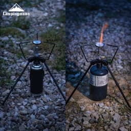 CAMPINGMOON Camping Multifunctional Stove Extension Bracket, Multifunctional Outdoor Portable Stove Head Tripod Bracket