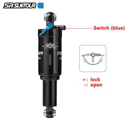 SUNTOUR RAIDON Mountain Bike Shock Absorbers Bicycle Rear Shock Absorber XC Soft Tail Gas Pressure Lock Rear Bladder